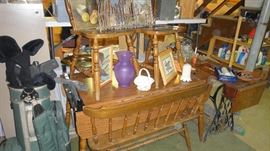 Vintage Drop leaf kitchen table with bench and 2 chairs