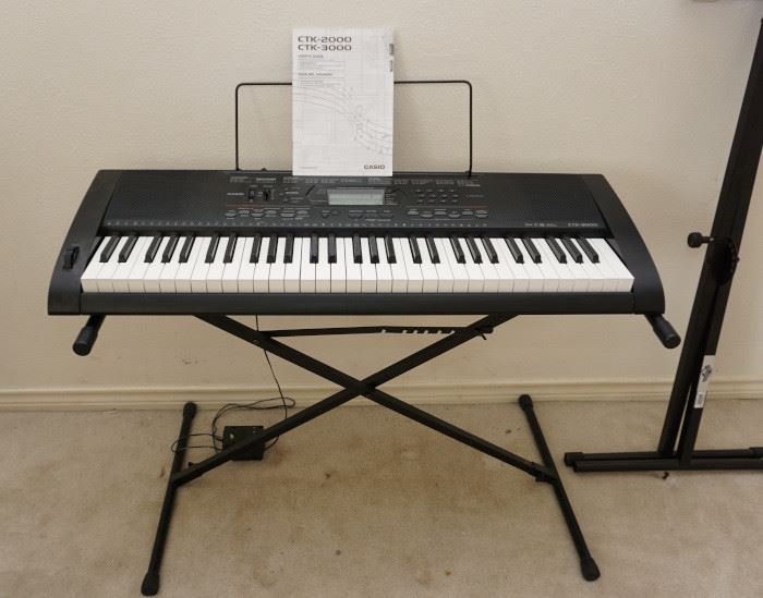 Casio CTK-2000/3000 electric keyboard with stand