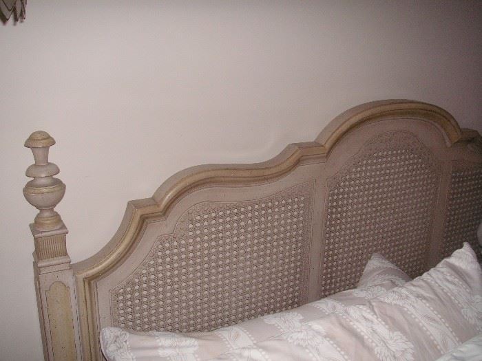 French Provincial King bed frame + custom mattress