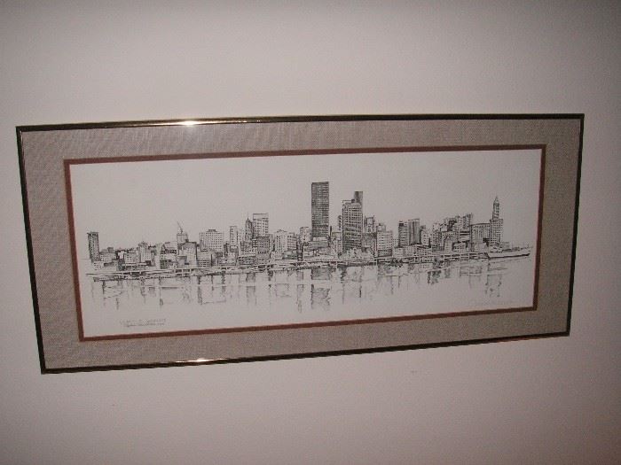 Christopher Paul Bollen, 1978, Seattle skyline print