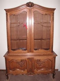 19th century French cabinet with glass doors