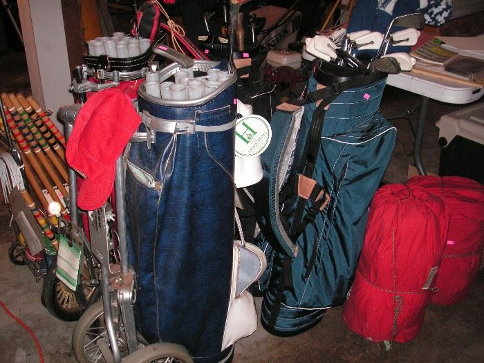 2 sets of clubs and 4 bags