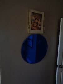 Retro blue mirror