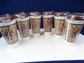 6 Cheetah Print Insulated Mugs