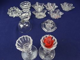 Clear Glass Candle Holders