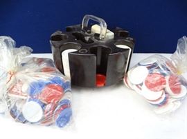 Poker Chips, Plastic Carrier Cards