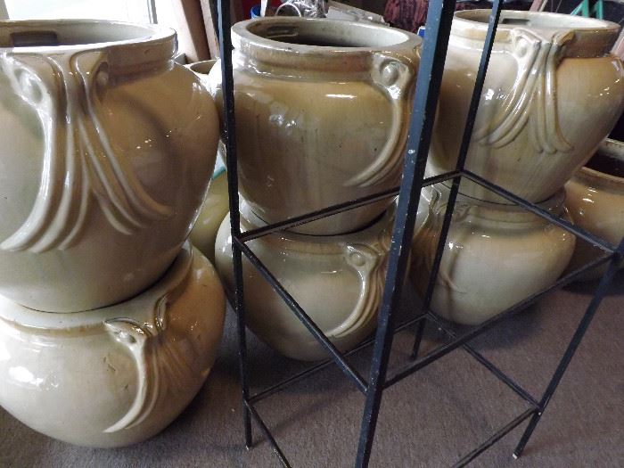 Bunch Heavy Pots & Iron Shelf Stands/glass shelving