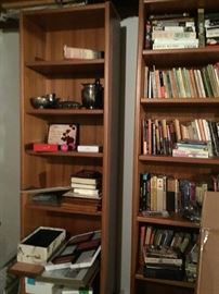 2 teak bookcases