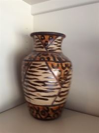 Decorative wood vase