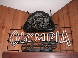 Vintage Olympia On Tap neon beer sign