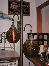 1970s gold globe lamp - needs a new switch
