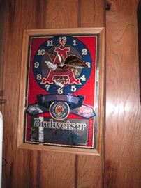 Budweiser mirror clock