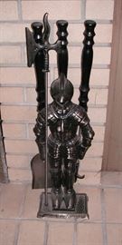 Knight fireplace tool set