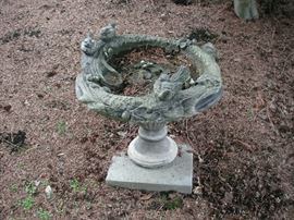 Concrete bird bath