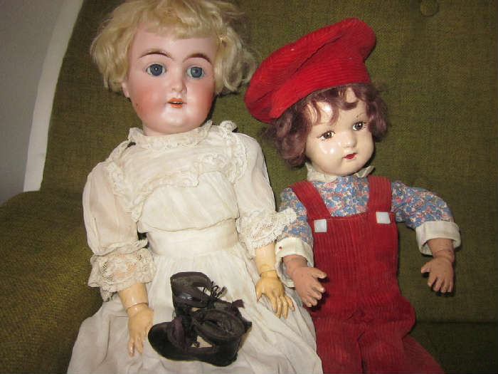 Vintage porcelain Dolls, eyes open/close