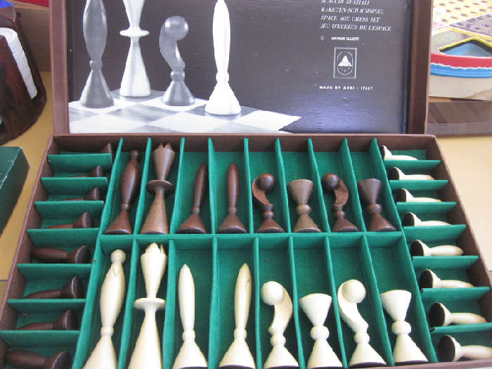 Anri carved wooden chess set