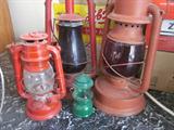 Vintage Red Coleman lanterns