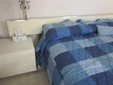 Sleep number, king, blue quilt