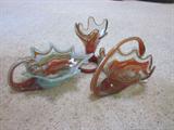 Murano Venetian glass baskets