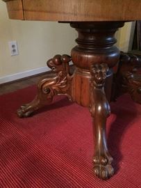 Carved Gryphon Head Leg Table