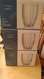 WATERFORD ...DOUBLE OLD-FASHIONED GLASSES...MARQUIS / OMEGA