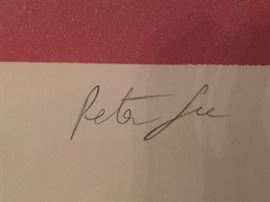 7. Contemporary Flower Print by Peter Lee in White Frame (26" x 26")