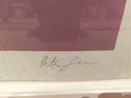 8. Contemporary Flower Print by Peter Lee in White Frame (26" x 26")