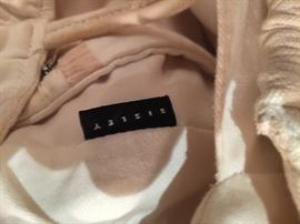 47. Sisley Beige Cotton Handbag w/ Bamboo Handles