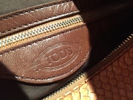 48. Tod's Tan Alligator Handbag
