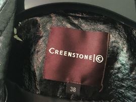 65. Creenstone Women's Black Trench Coat, Size 38