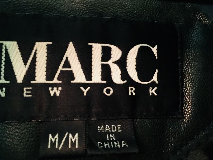 70. Marc New York Men's Black Leather Jacket