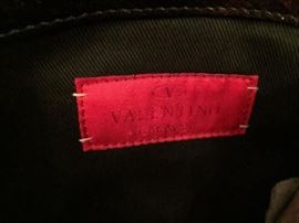 31. Valentino Black Leather Handbag
