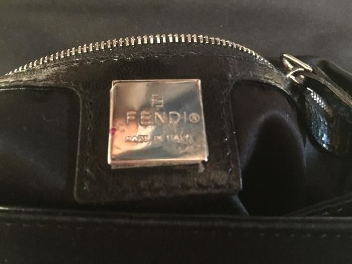 34. Fendi Matte Satin Handbag w/ Silvertone Hardware