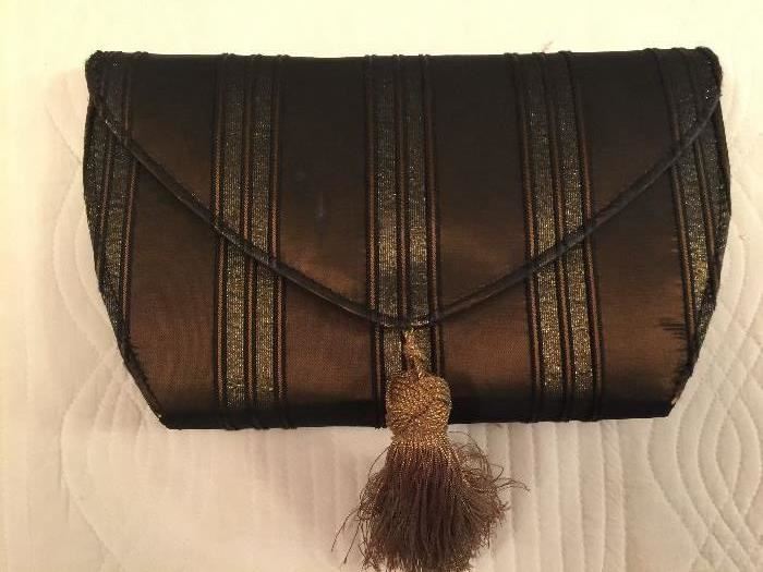 36. Satin Evening Bag w/ Tassle, Made in Italy