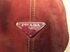 39. Prada Pink Suede Handbag