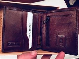 46. Art Burgundy Leather Wallet NIB