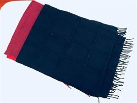 44. Cashmere Burgundy Scarf 45. Black Merino Wool Scarf