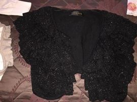 Tissage Black Metalic Knit Shrug