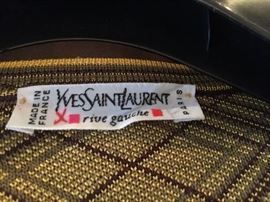 Yves Saint Laurent Green Knit Long Jacket