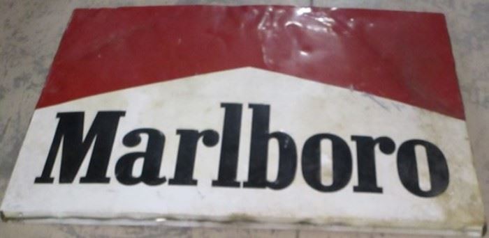 Vintage Marlboro 2 sided advertising sign
