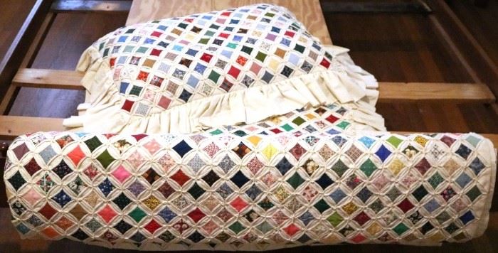 Outstanding antique hand stitched quilt