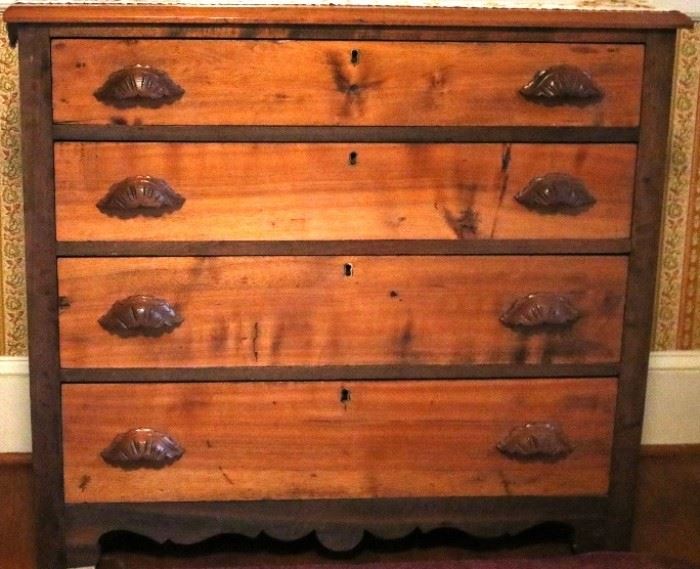 Carved pull Victorian chest