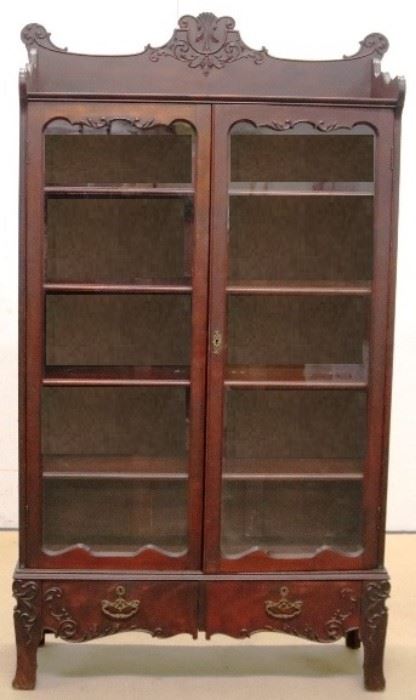 Original finish oak bookcase