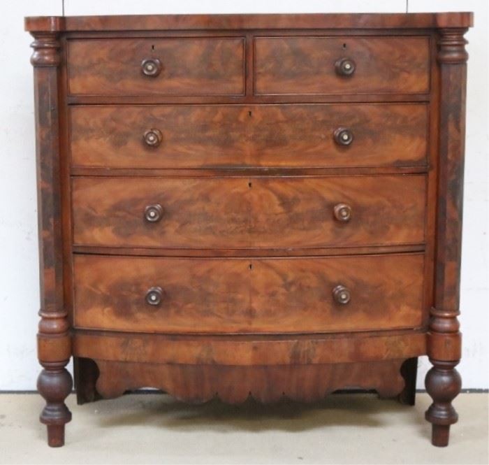 Period 19th century bowed chest