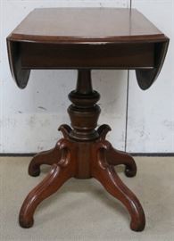 Victorian walnut drop side table