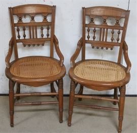 Stick & ball pair of chairs