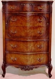 #6030 Fabulous burled French chest