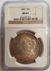 1882 MS64 silver dollar