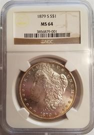 1879-S MS64 silver dollar