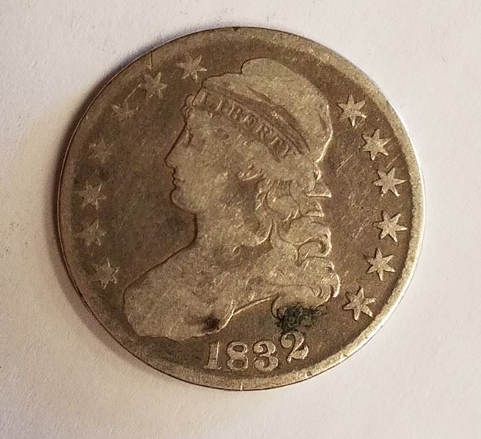 1832 Bust half dollar